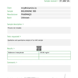 Alternative view of Boldenone 300 – Pharmaqo Labs