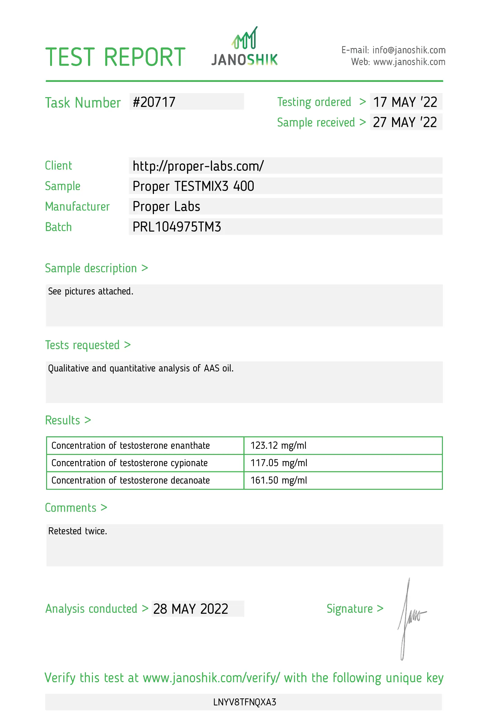 Testosterone Mix3 400 – Proper Labs – Image 2
